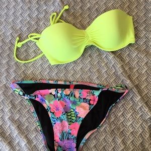 Victoria’s Secret neon green bra top swim top